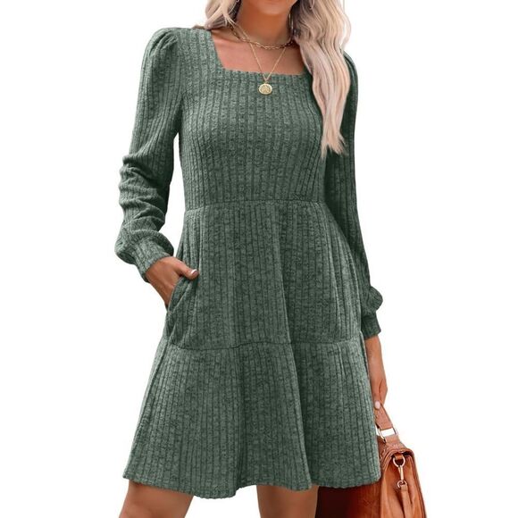 None Dresses & Skirts - Long sleeve babydoll dress